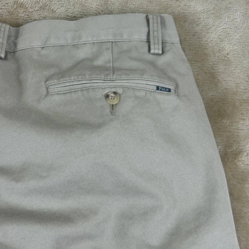Polo Ralph Lauren Slim Fit Chino Pants Men 32x34 Khaki Tan Cotton Twill Trousers